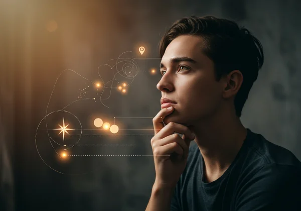 Person reflecting, discovering personal BDSM limits and roles