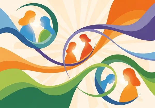 Abstract representation of consent, trust, communication.