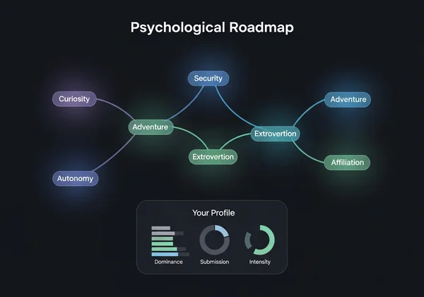Personalized psychological roadmap from BDSM test results