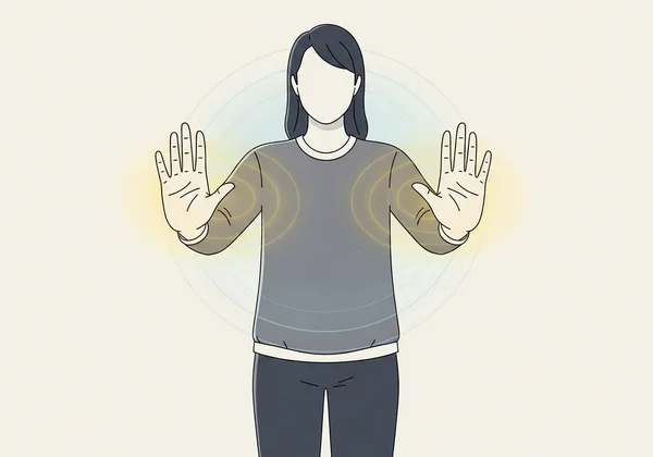 Person confidently setting personal boundaries