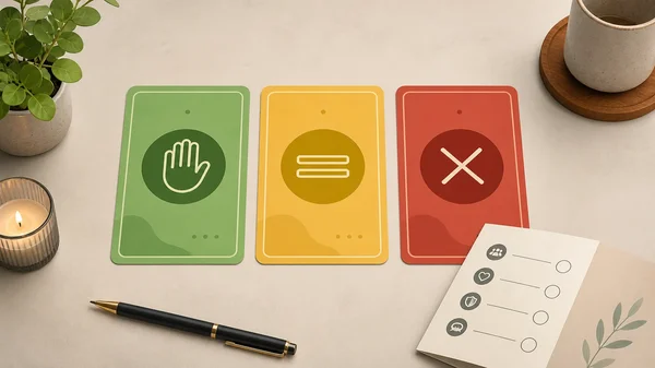 Traffic light safe word card